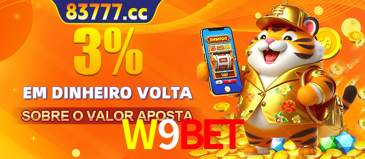 Promoção para baixar e instalar o aplicativo do cassino W9BET. O banner oferece uma recompensa de R1aR1aR8, com a imagem de uma cobra sobre moedas de ouro.